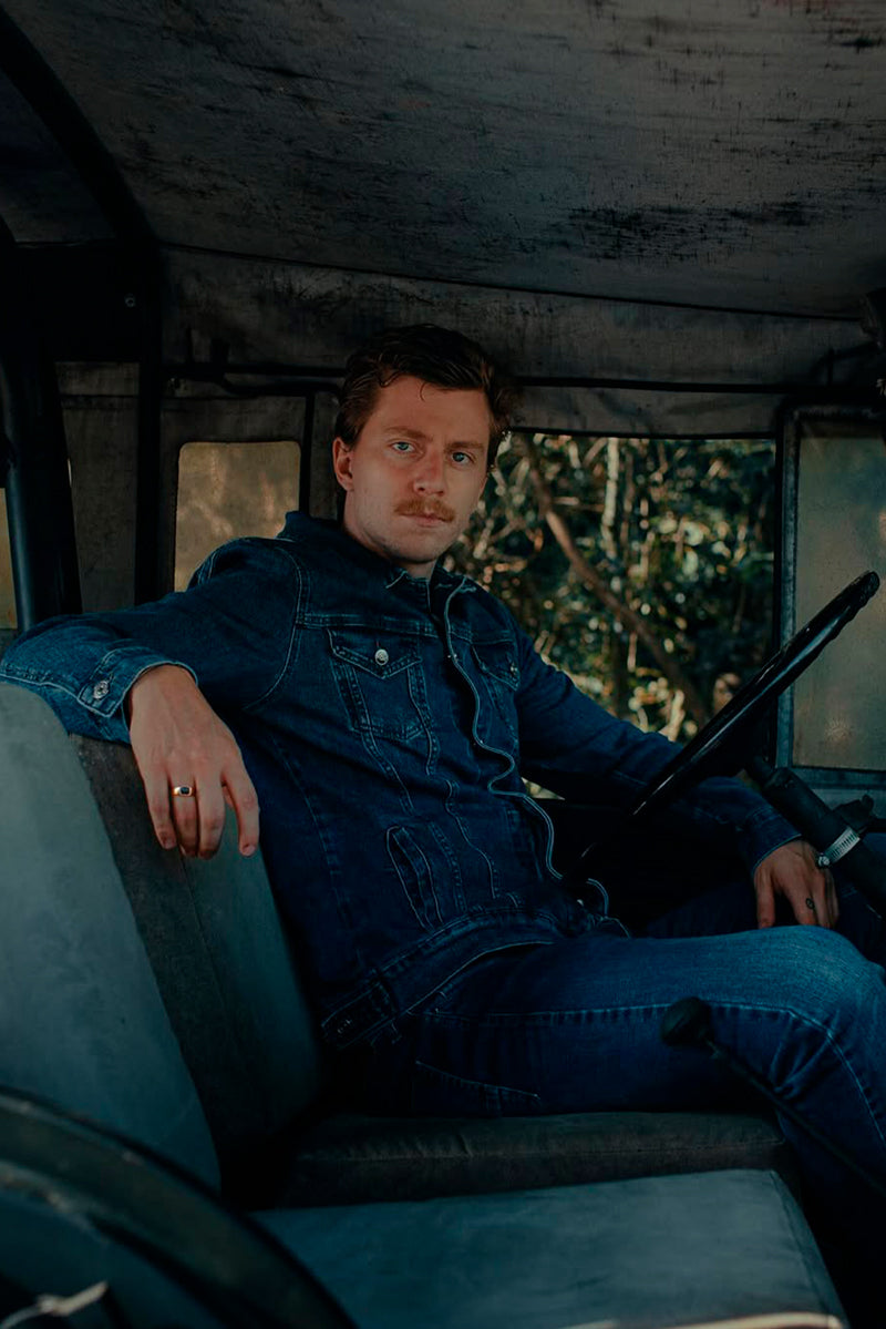 JAQUETA MASCULINA TRUCKER JEANS ESCURO