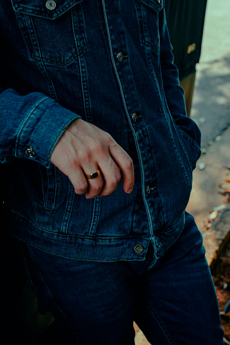 JAQUETA MASCULINA TRUCKER JEANS ESCURO