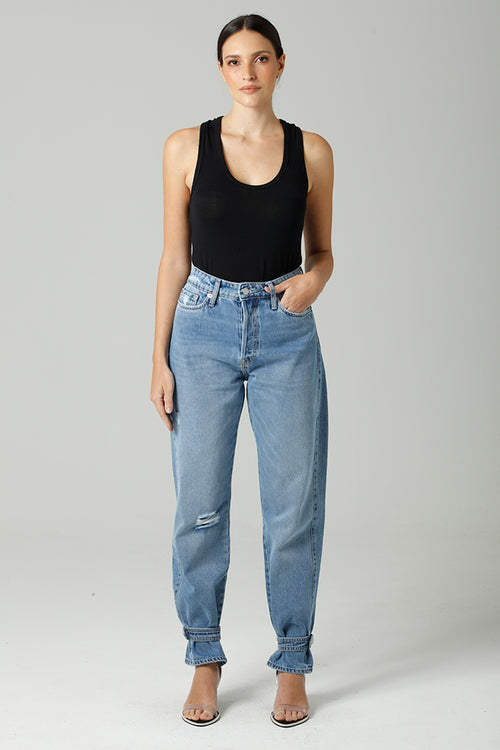 CALÇA NATI FEMININA BARREL AJUSTE BARRA