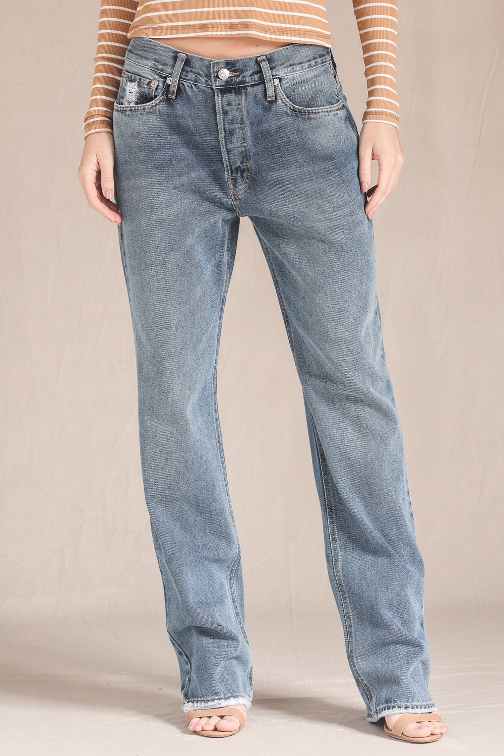 CALÇA ISADORA FEMININA STRAIGHT JEANS MÉDIO ESCURO