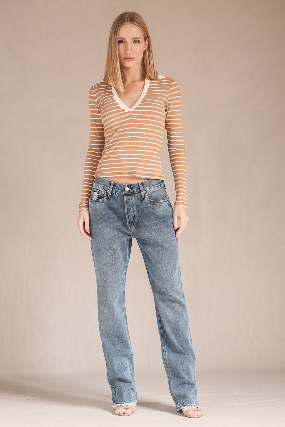 CALÇA ISADORA FEMININA STRAIGHT JEANS MÉDIO ESCURO