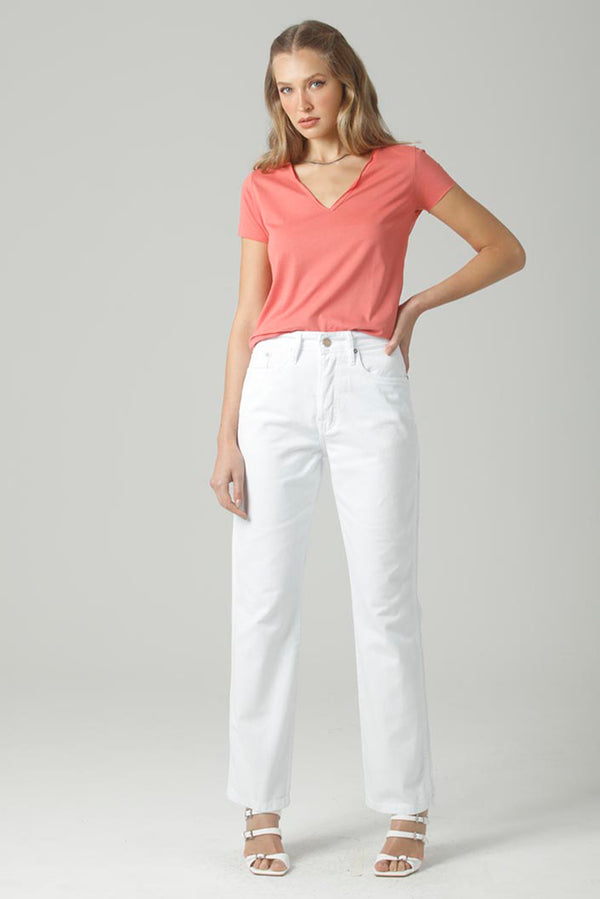 Calça Feminina Straight Sarja Branca