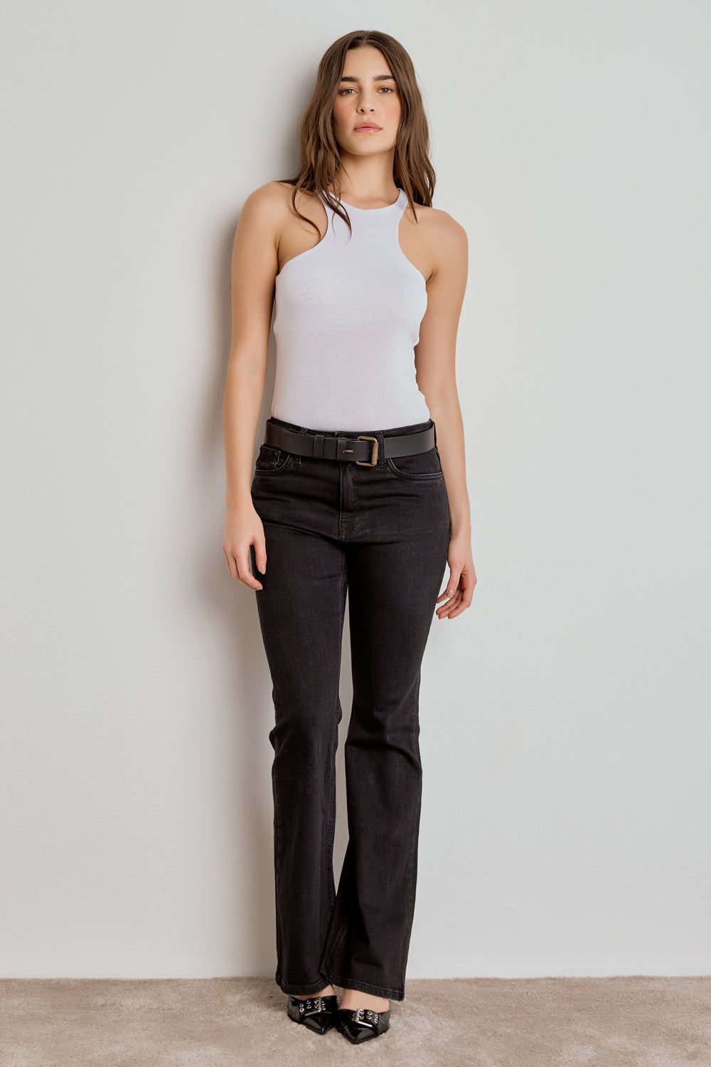 REGATA FEMININA DECOTE SILHUETA - BRANCO