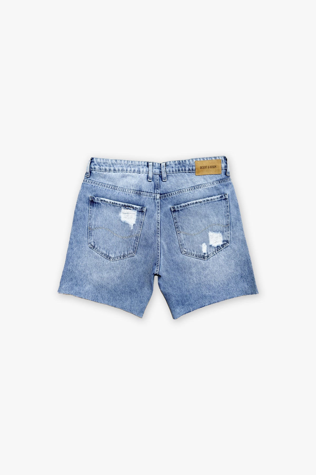BERMUDA ROMEO MASCULINA BARRA A FIO JEANS MÉDIO CLARO