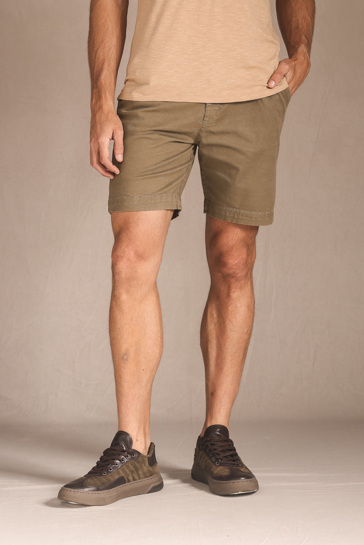 BERMUDA ROMEO MASCULINA CHINO SARJA - VERDE