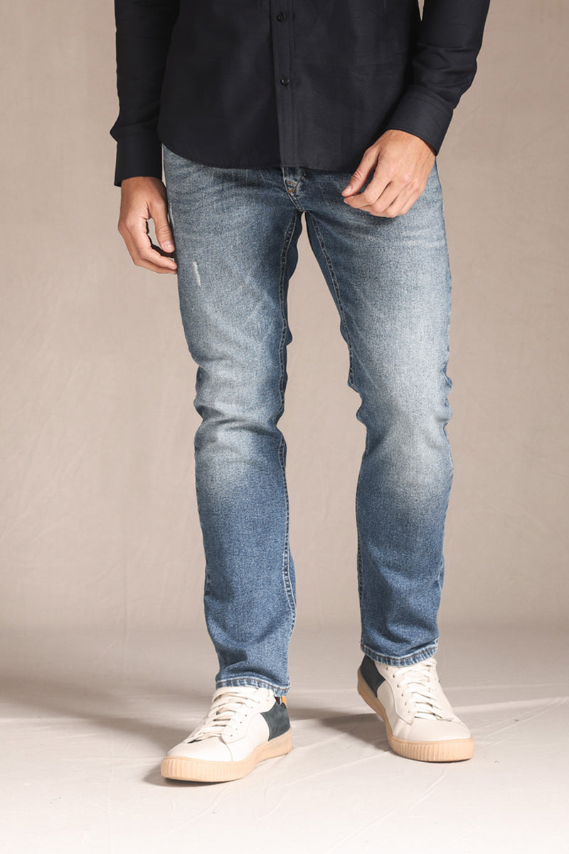 CALÇA THEO MASCULINA SLIM JEANS ESCURO