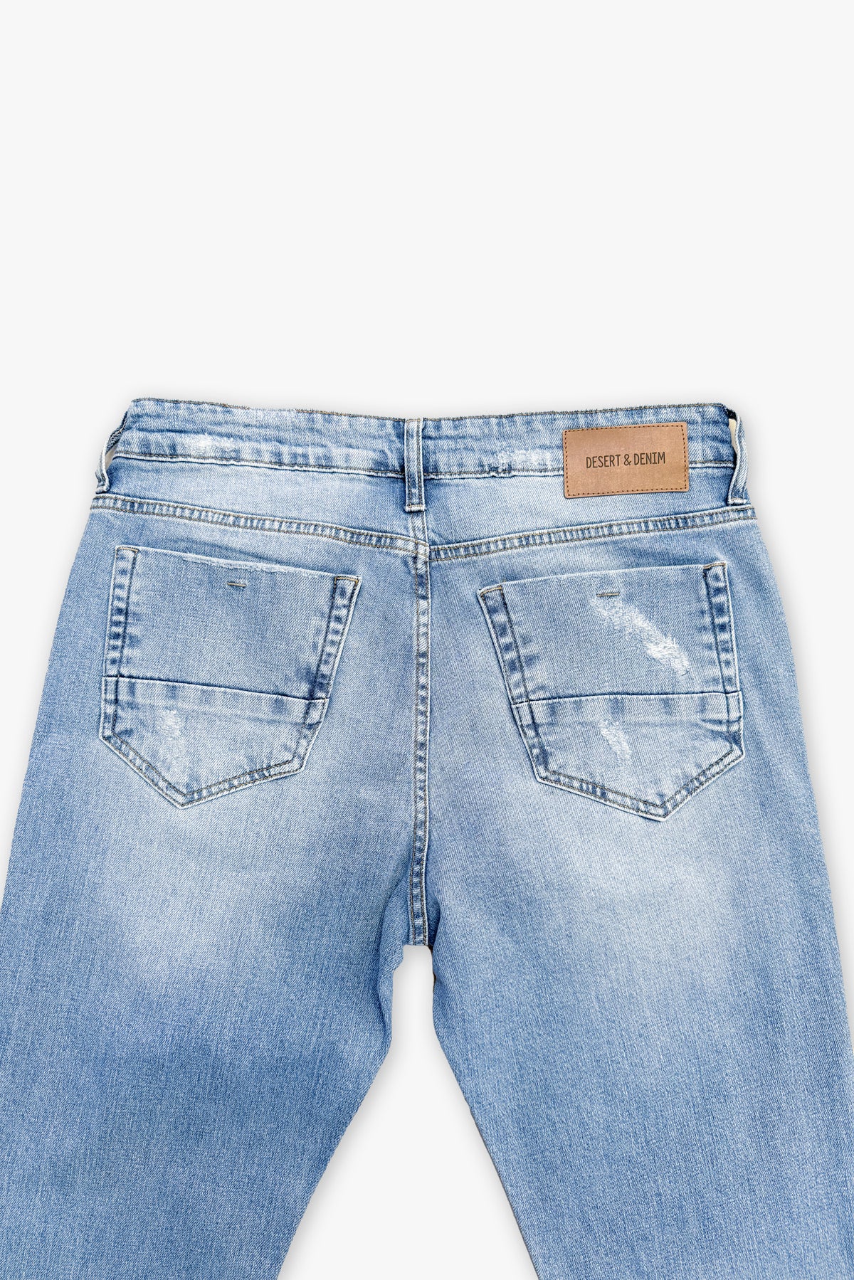 CALÇA THEO MASCULINA SLIM PUÍDOS JEANS MÉDIO CLARO