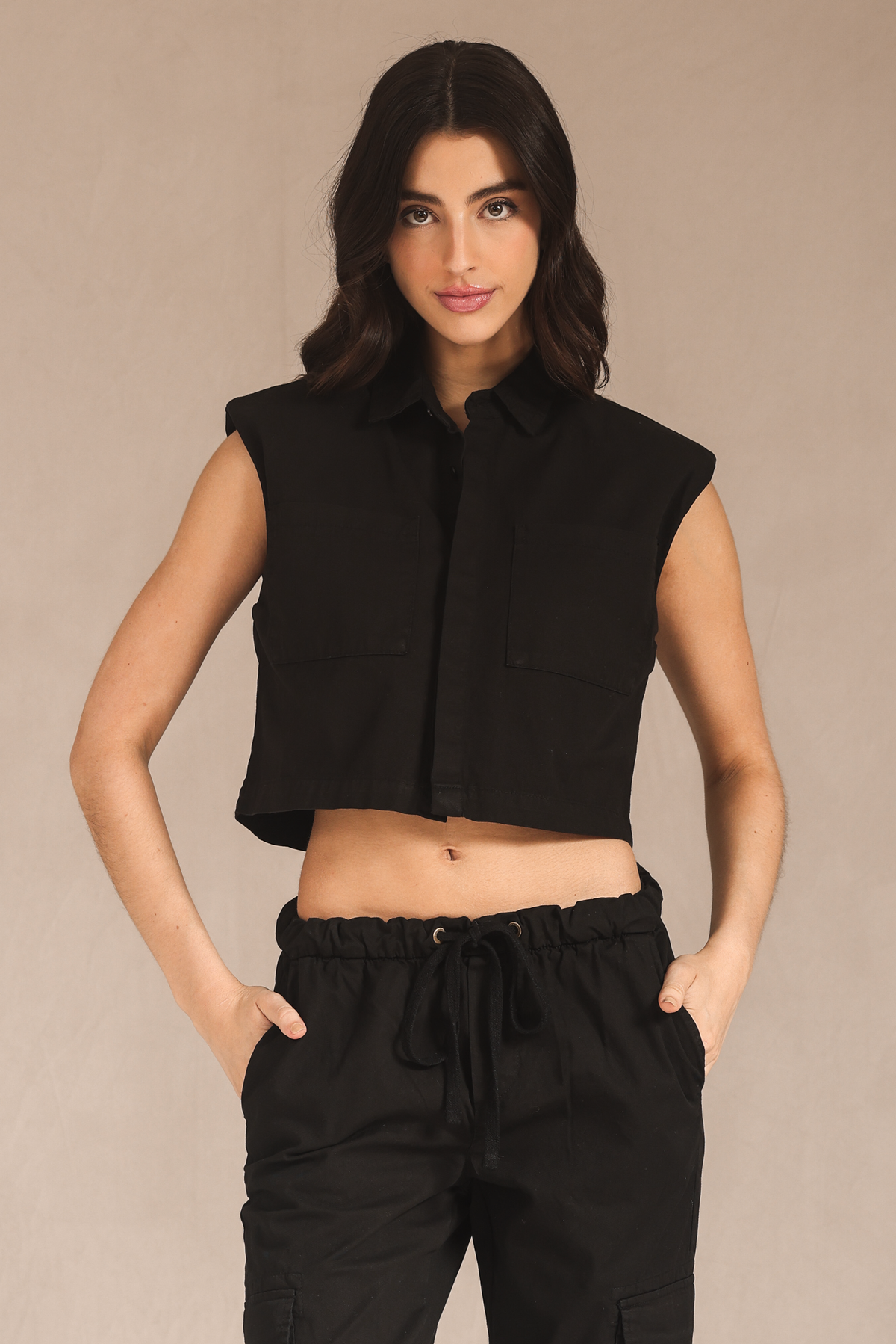 CAMISA FEMININA CROPPED MARGOT