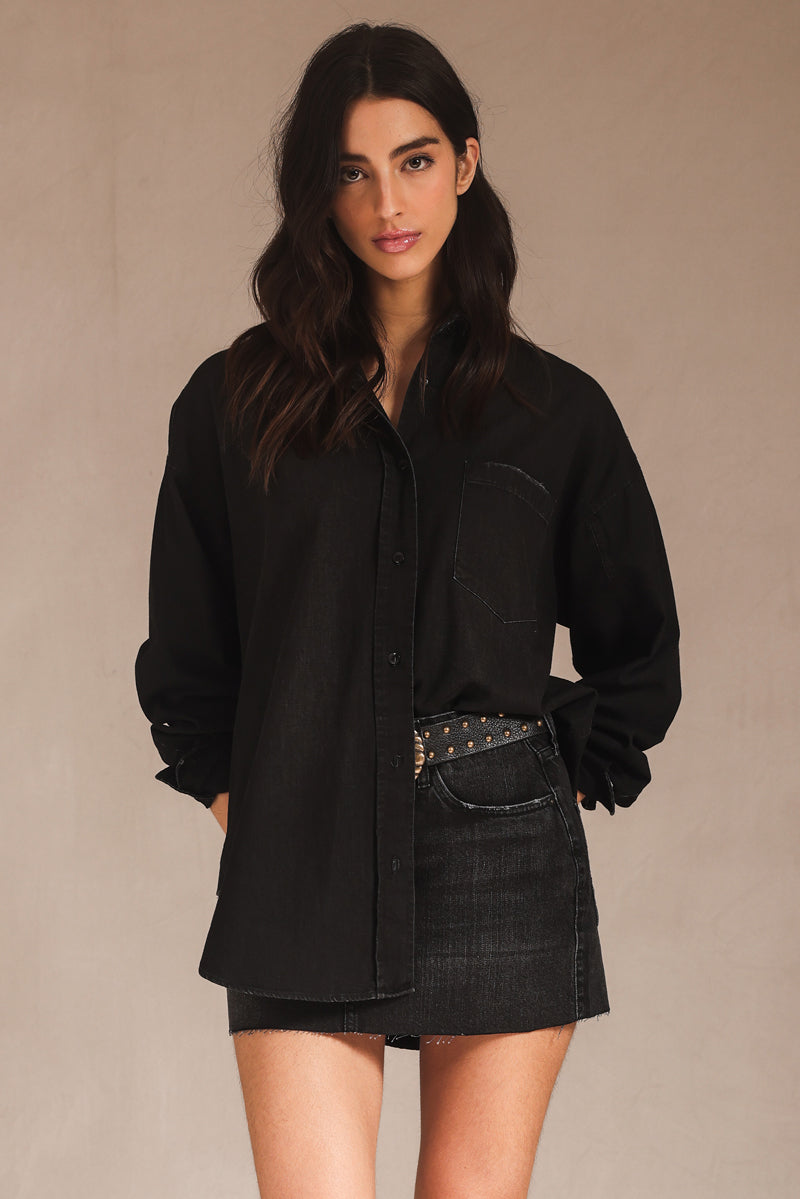 CAMISA FEMININA JEANS BLACK JAMIE