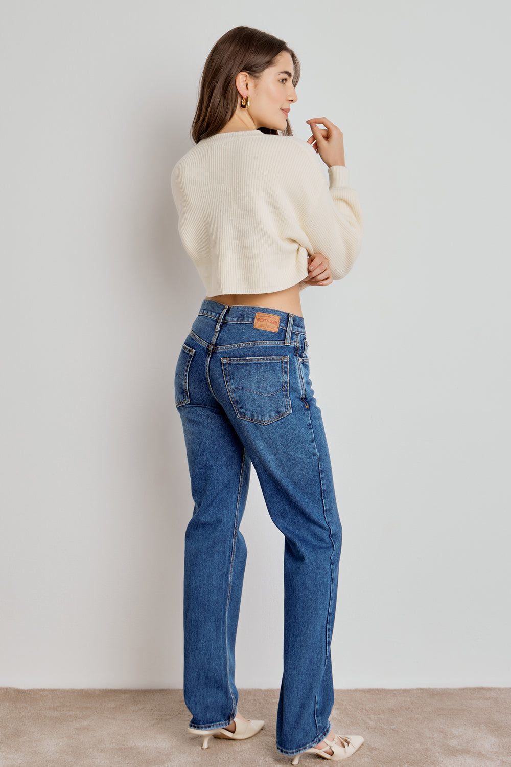 TRICOT FEMININO CROPPED MANGA LONGA - OFF WHITE