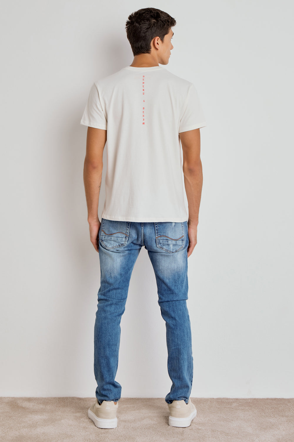 CALÇA THEO MASCULINA SLIM JEANS MÉDIO CLARO