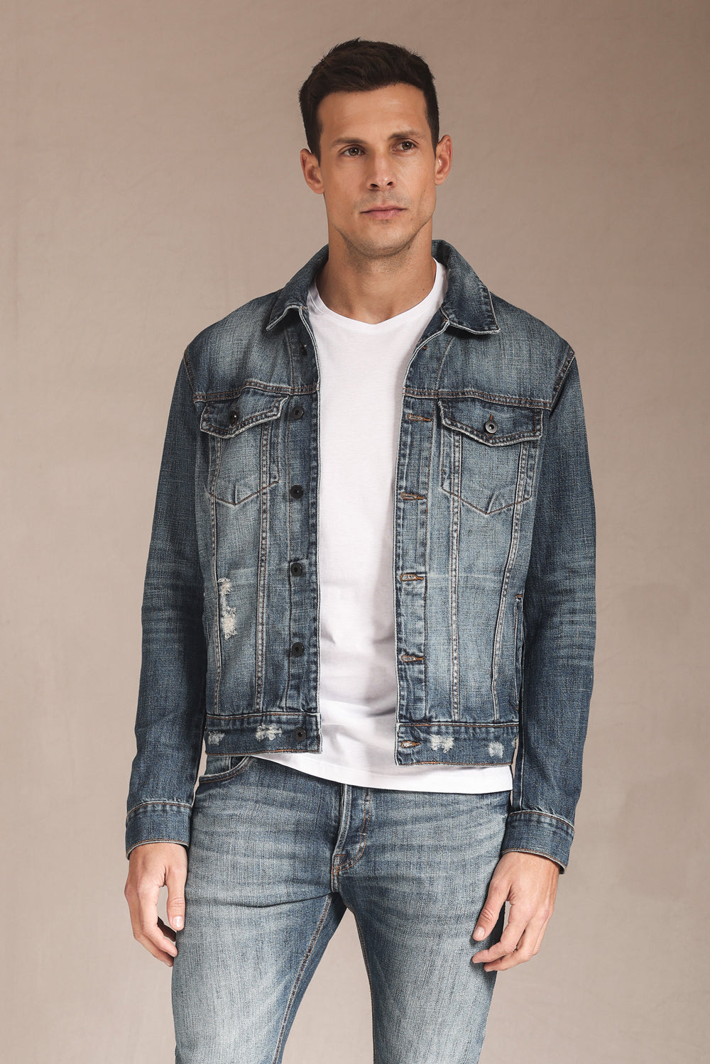 JAQUETA MASCULINA JAKE JEANS ESCURO