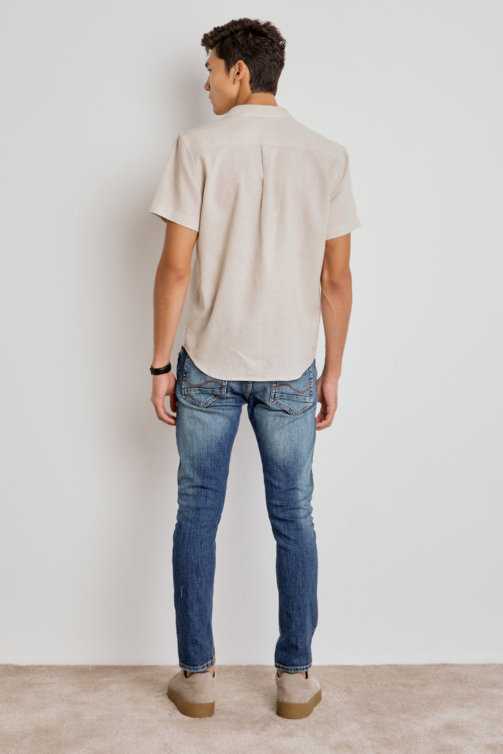 CALÇA THEO MASCULINA SLIM JEANS ESCURO