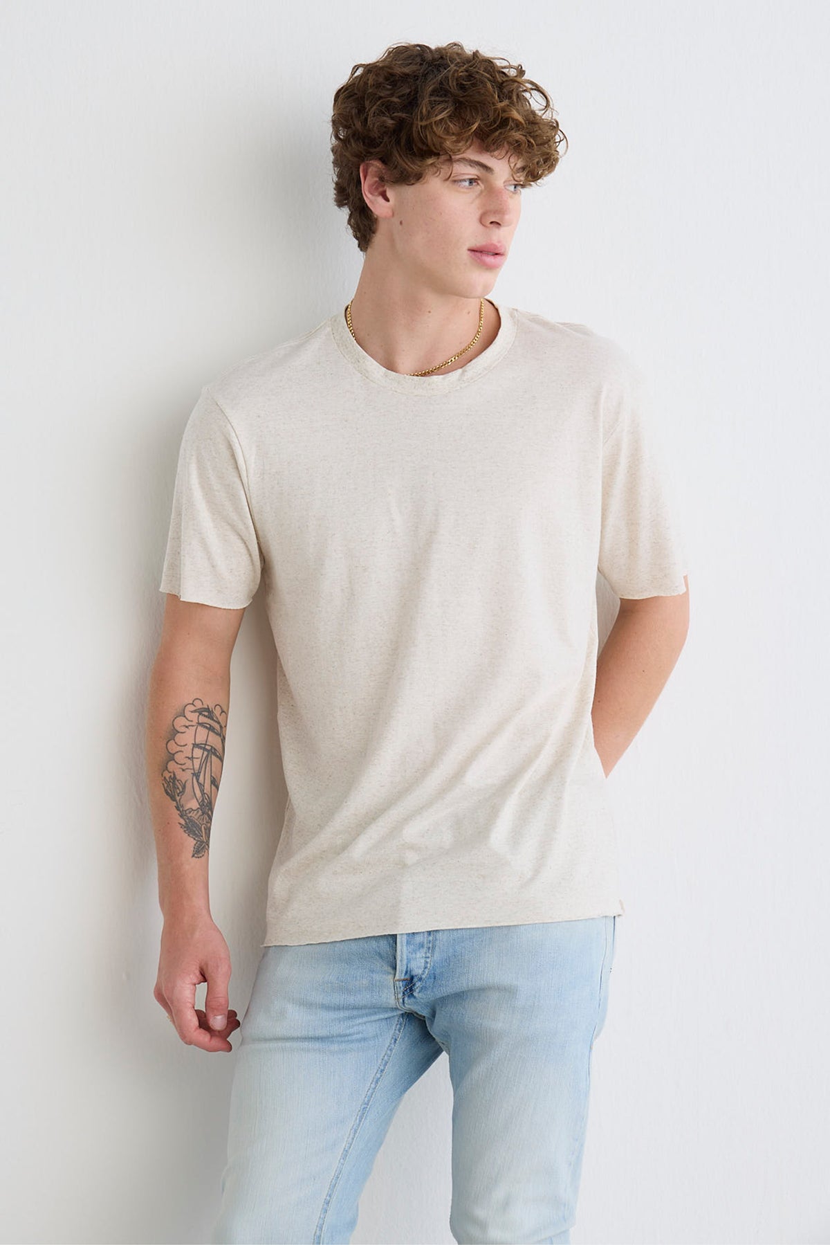 CALÇA THEO MASCULINA SLIM JEANS CLARO