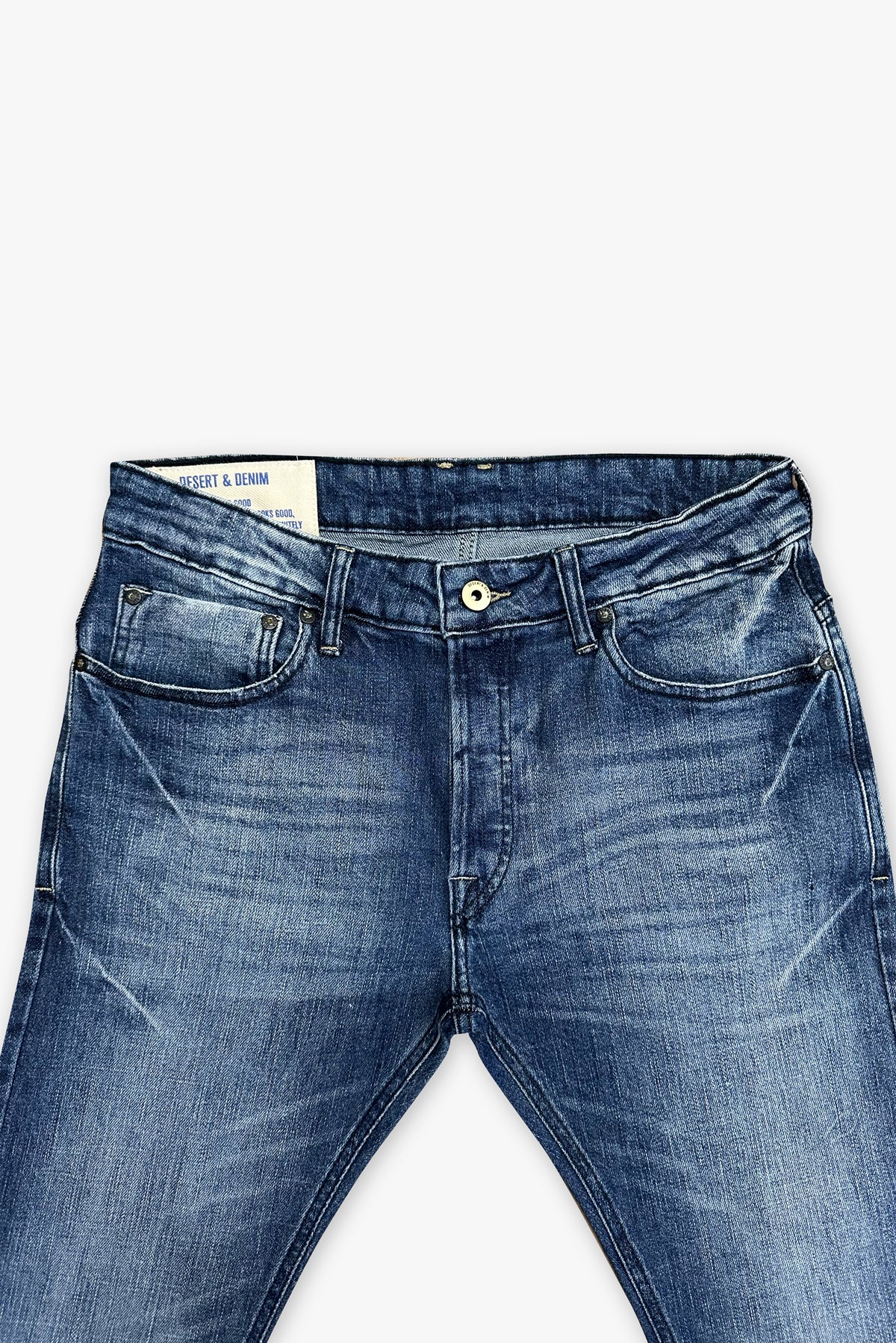 CALÇA THEO MASCULINA SLIM JEANS MÉDIO ESCURO