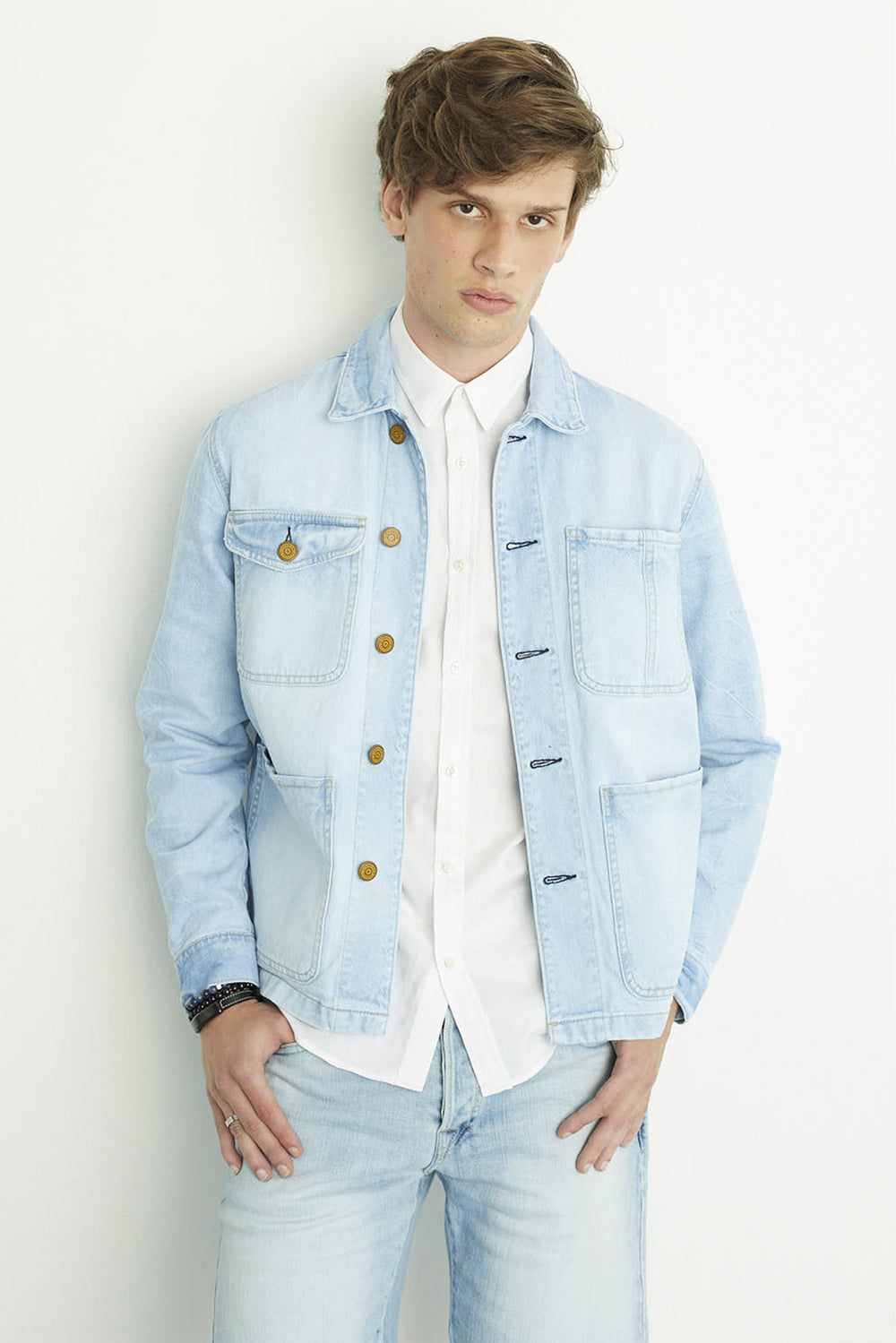 PARKA MASCULINA JEANS CLARO