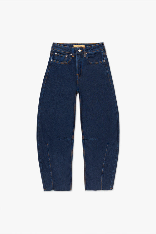 CALÇA BARREL JEANS ESCURO
