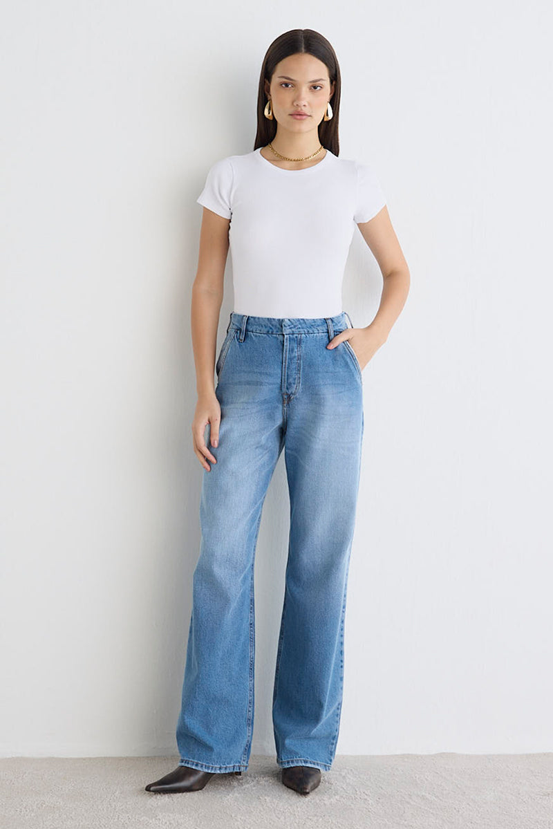 T-SHIRT FEMININA BABY LOOK RIBANA - BRANCO