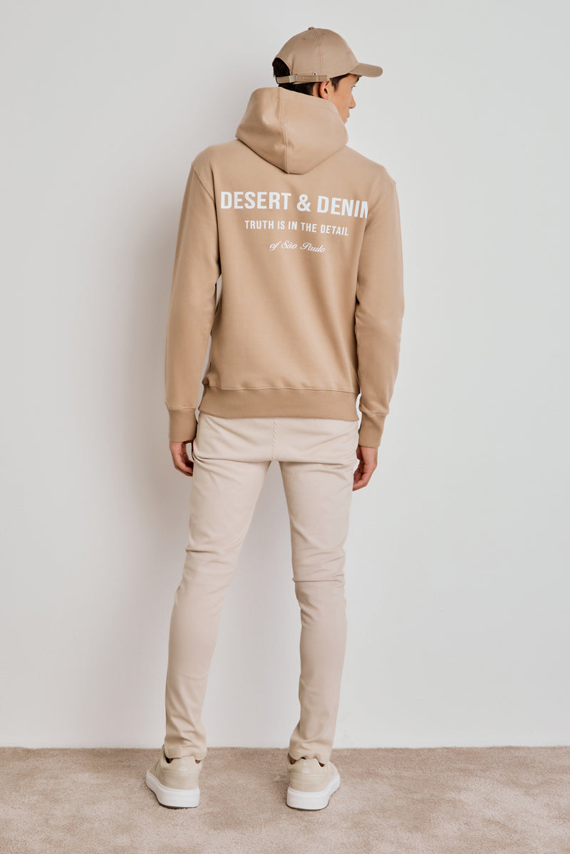 CALÇA OTTO MASCULINA CHINO SLIM SARJA  - AREIA