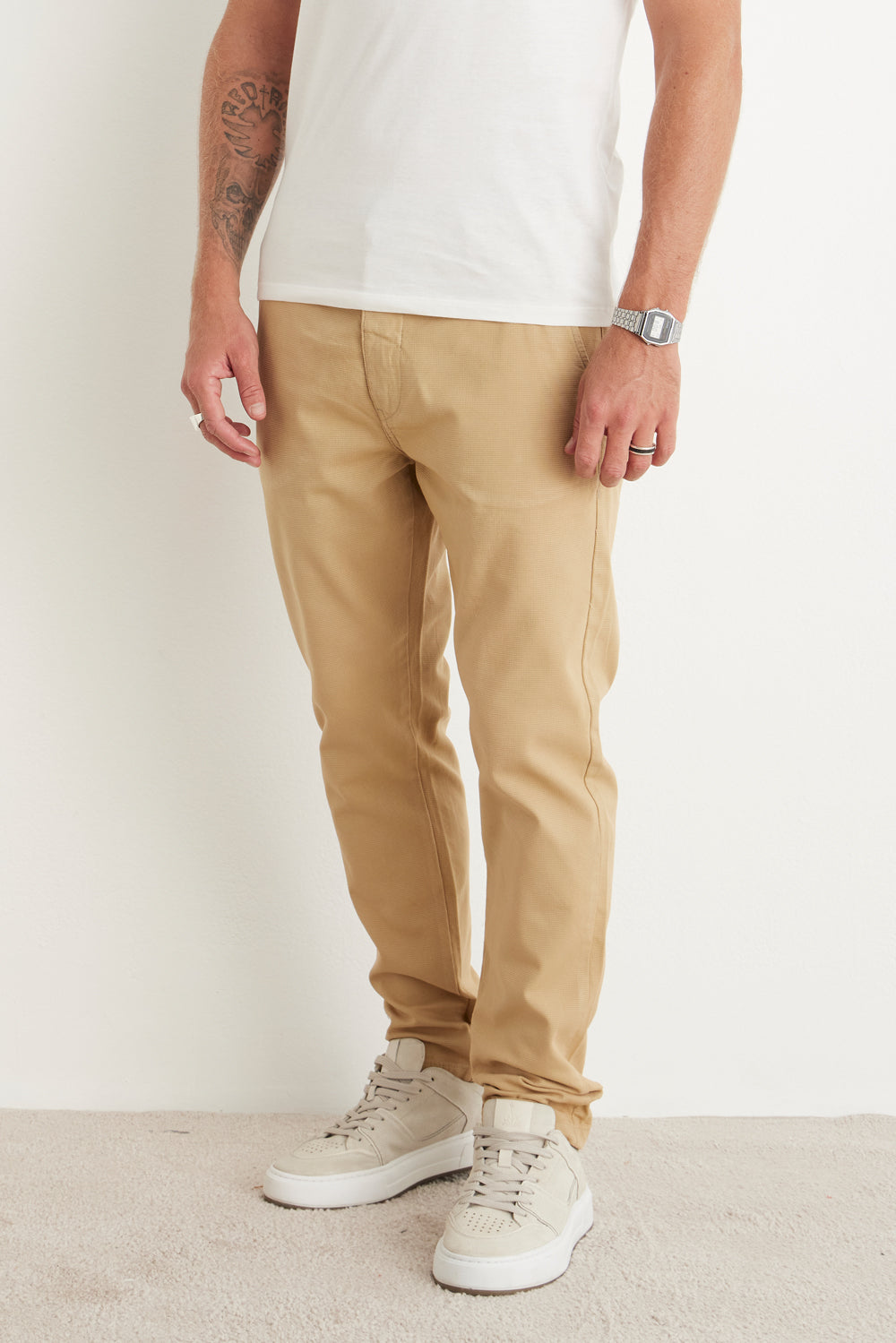 CALÇA OTTO MASCULINA CHINO SARJA AREIA