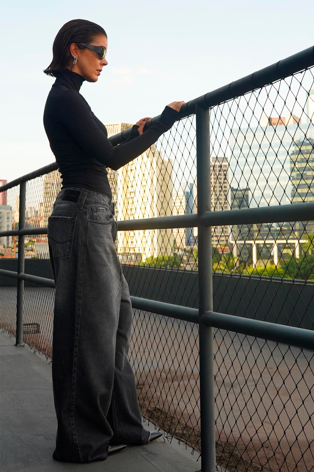 CALÇA MIA FEMININA JUMBO JEANS BLACK
