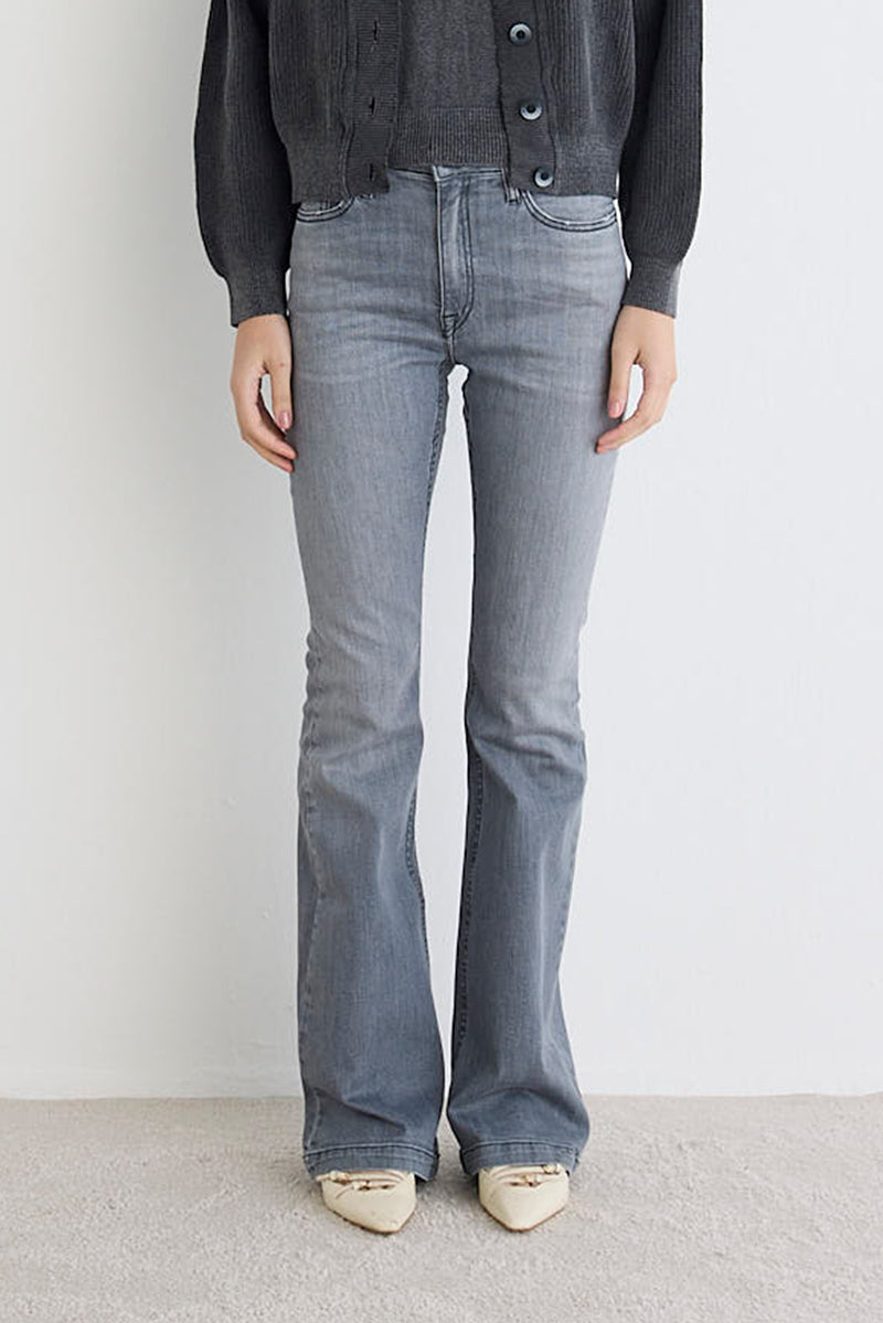 CALÇA LARISSA FEMININA BOOTCUT GRAY JEANS