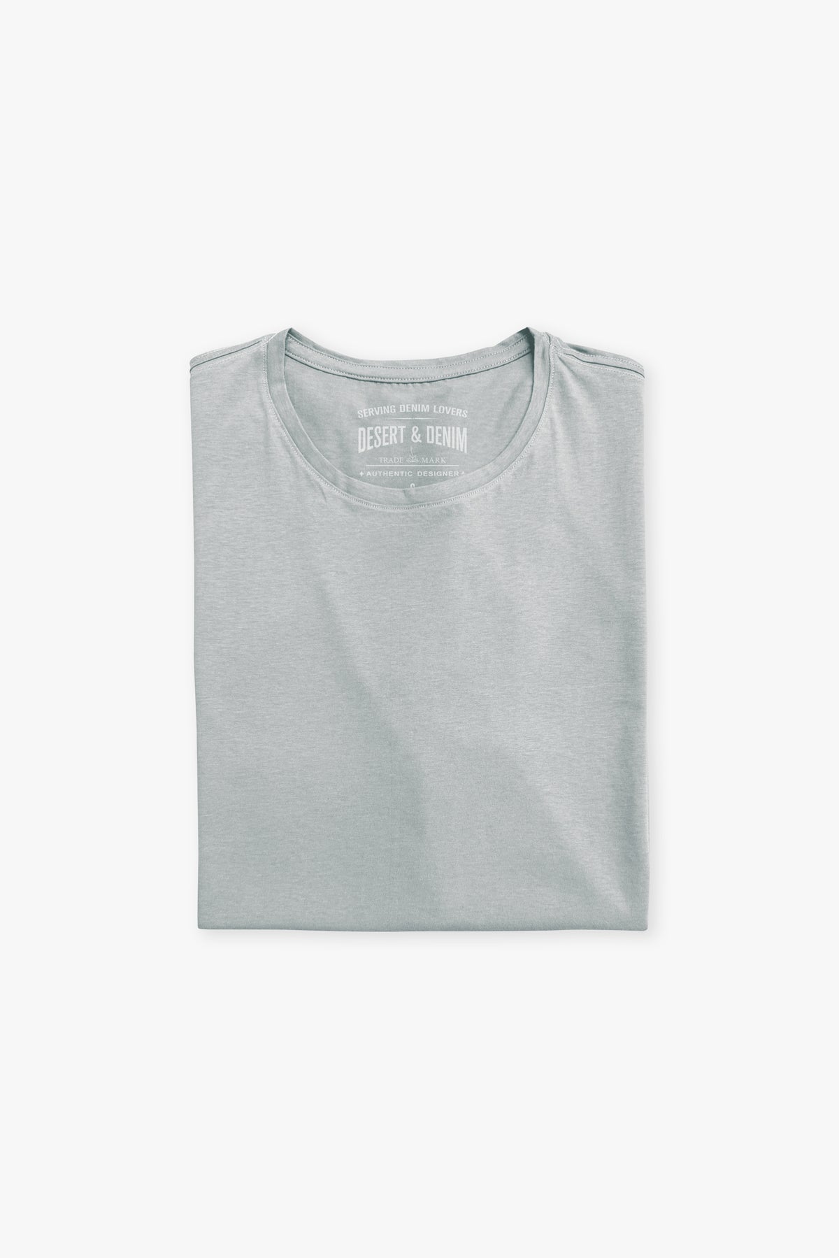 CAMISETA MASCULINA GOLA CARECA - CINZA