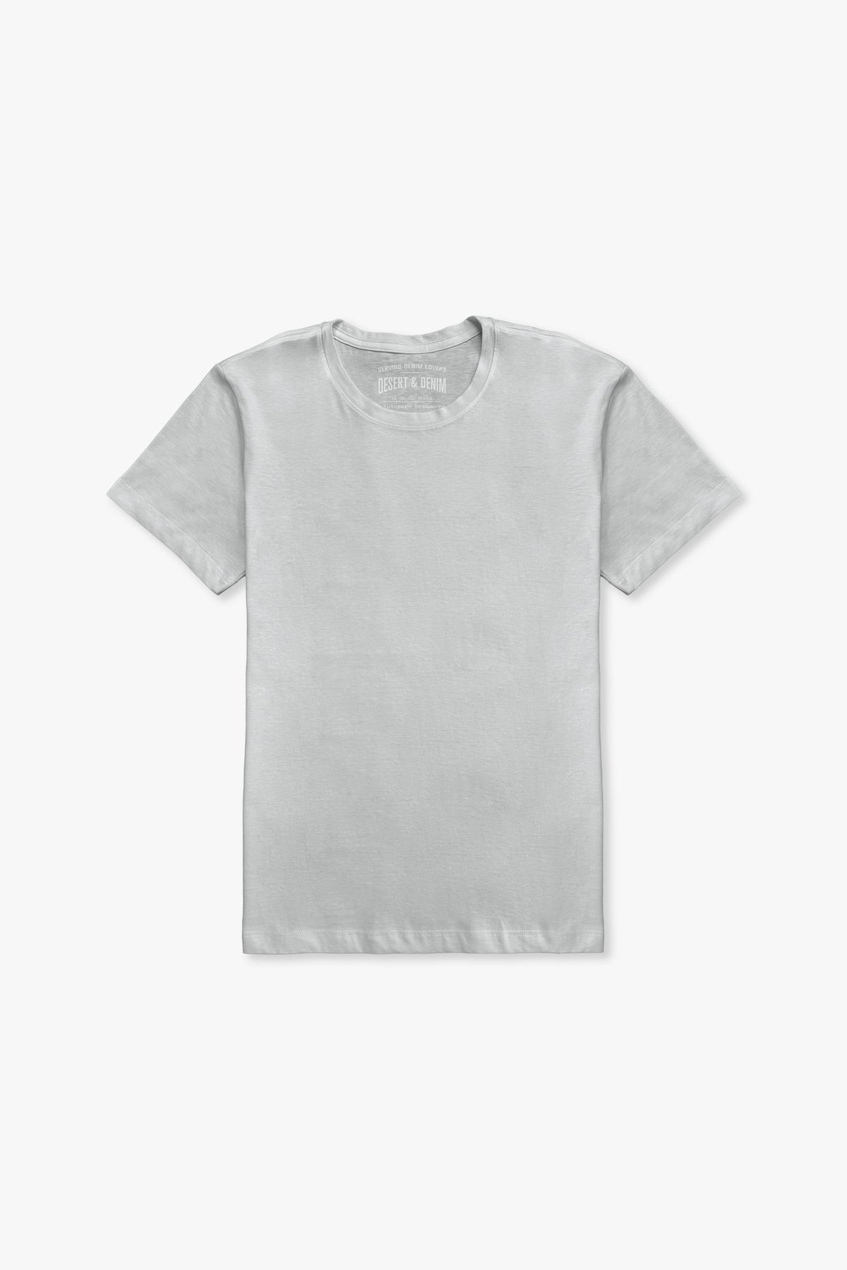 CAMISETA MASCULINA GOLA CARECA - CINZA