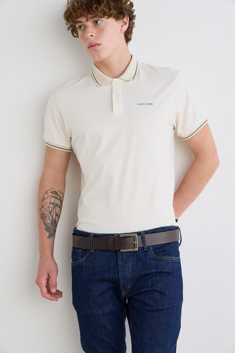 POLO MASCULINA D&D GOLA COM FRISO