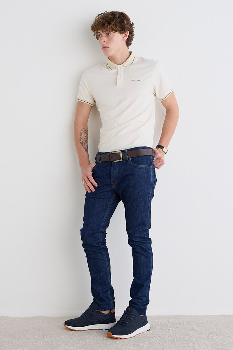 POLO MASCULINA D&D GOLA COM FRISO