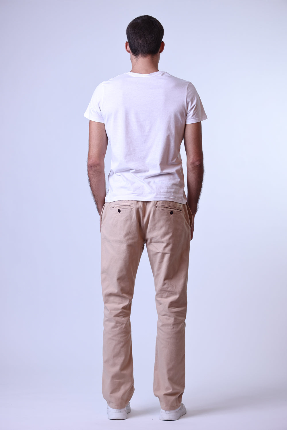 CALÇA JAKE MASCULINA STRAIGHT ELÁSTICO AREIA