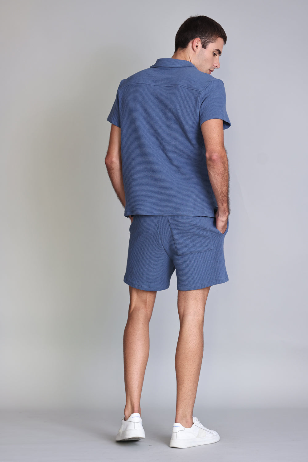 CAMISA MASCULINA MALHA AZUL