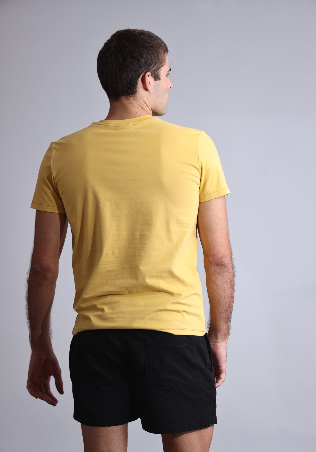 CAMISETA MASCULINA SLIM CLOTHING MOSTARDA