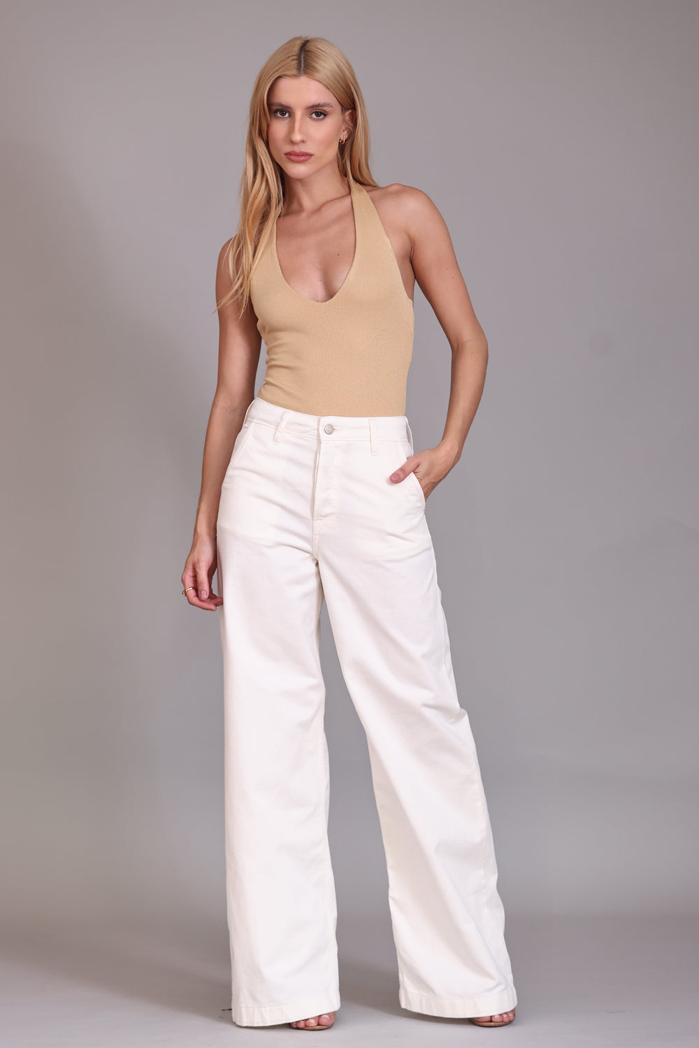 Calça Chino Sarja Off White
