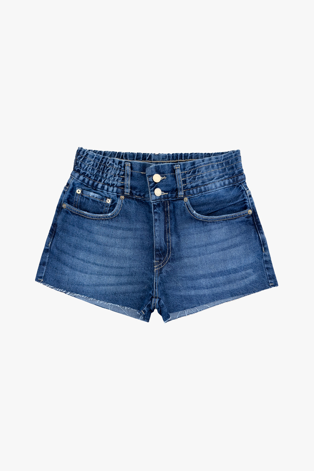 SHORTS AURORA FEMININO CURTO JEANS MÉDIO ESCURO