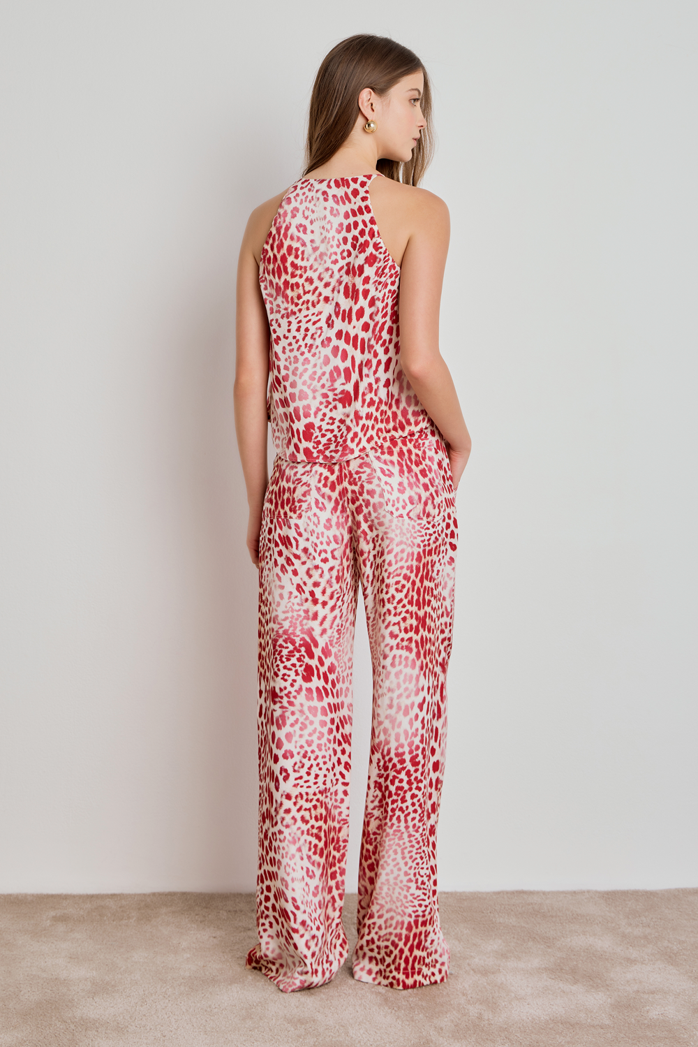 CALÇA FEMININA AMPLA BOLSO FACA