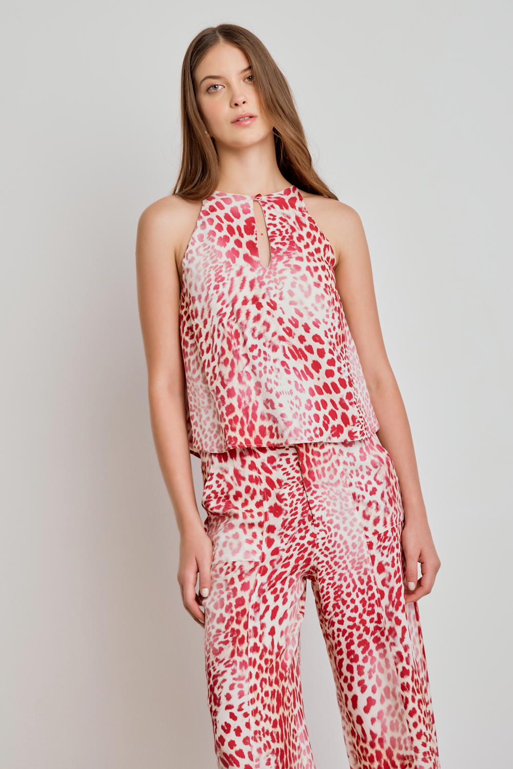 CALÇA FEMININA AMPLA BOLSO FACA