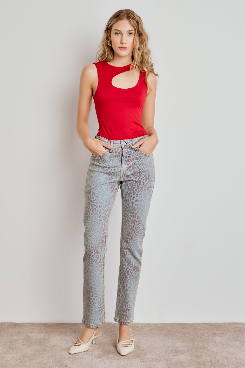 REGATA FEMININA STRIPPED DECOTE - VERMELHA