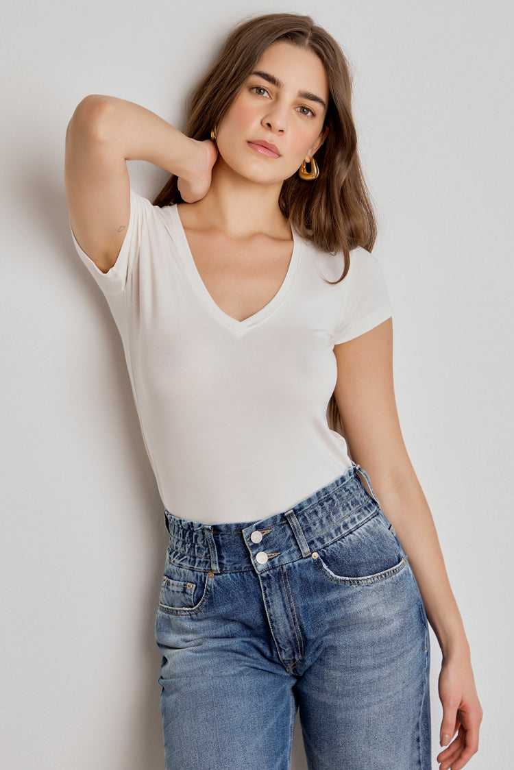 CALÇA MARESSA FEMININA WIDE LEG ELÁSTICO JEANS MÉDIO