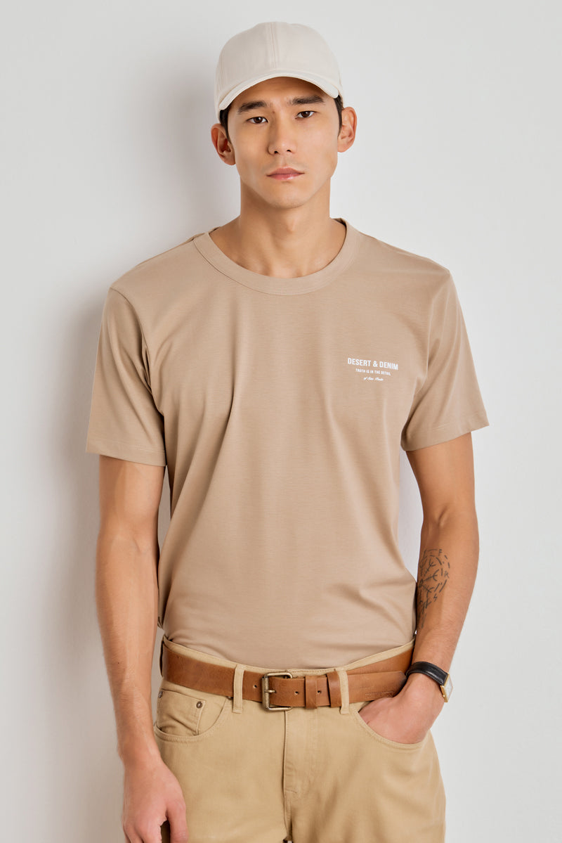 CAMISETA MASCULINA DESERT & DENIM MASC - KAKI