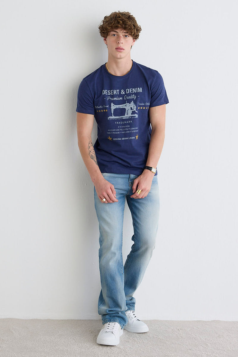 CAMISETA MASCULINA D&D MÁQUINA - MARINHO