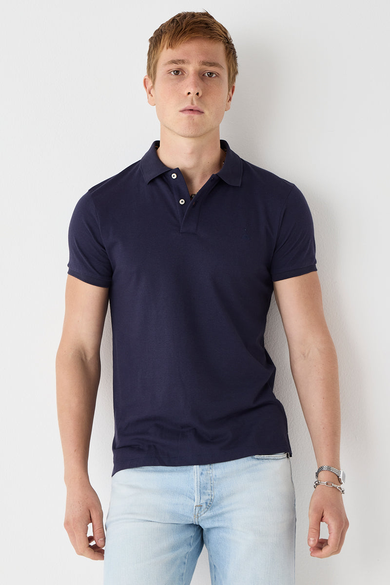 CAMISETA MASCULINA POLO COLOR - AZUL DARK