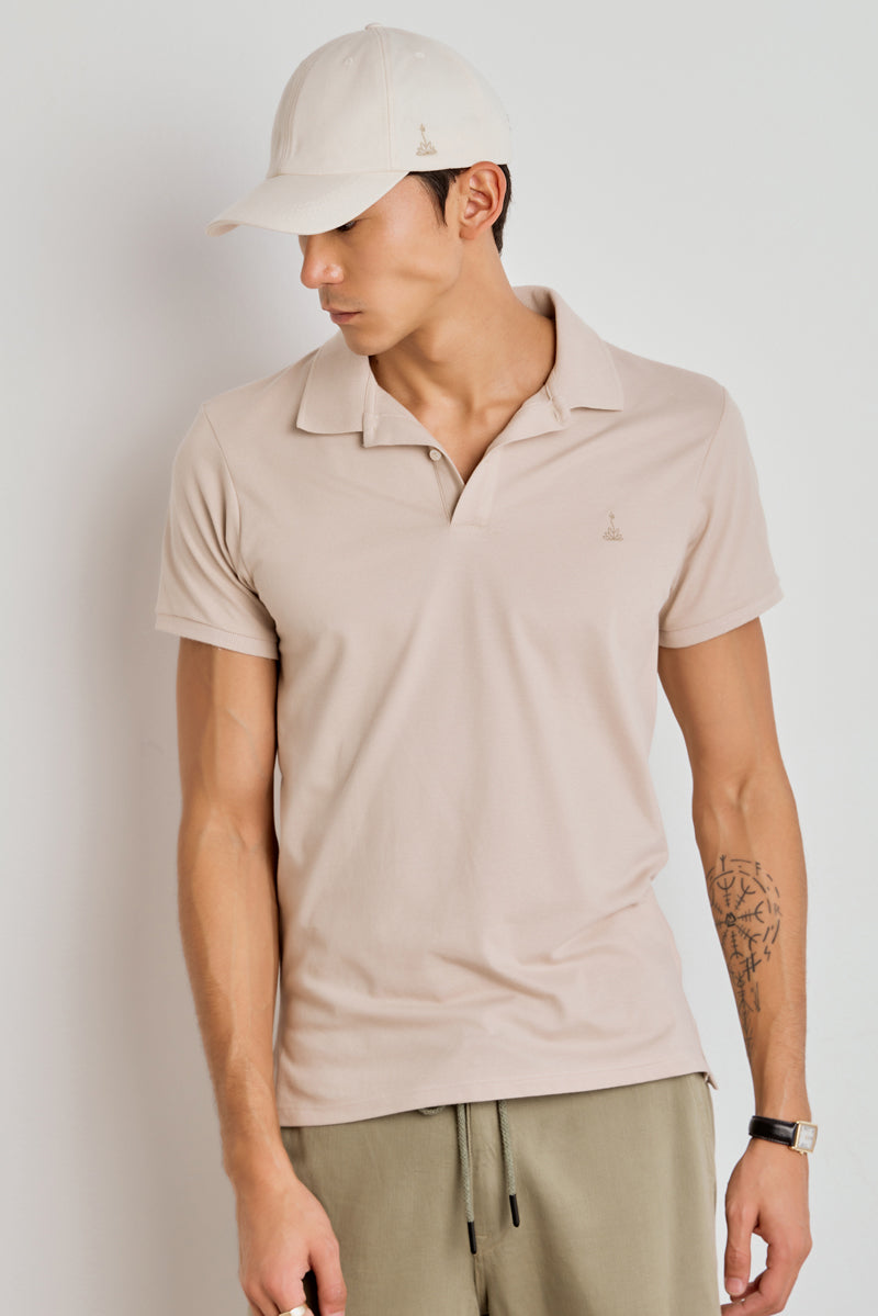 CAMISETA MASCULINA POLO COLOR - AREIA