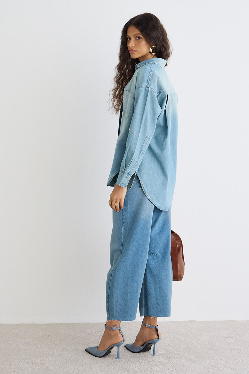 CAMISA FEMININA JEANS DIRTY RELAXED