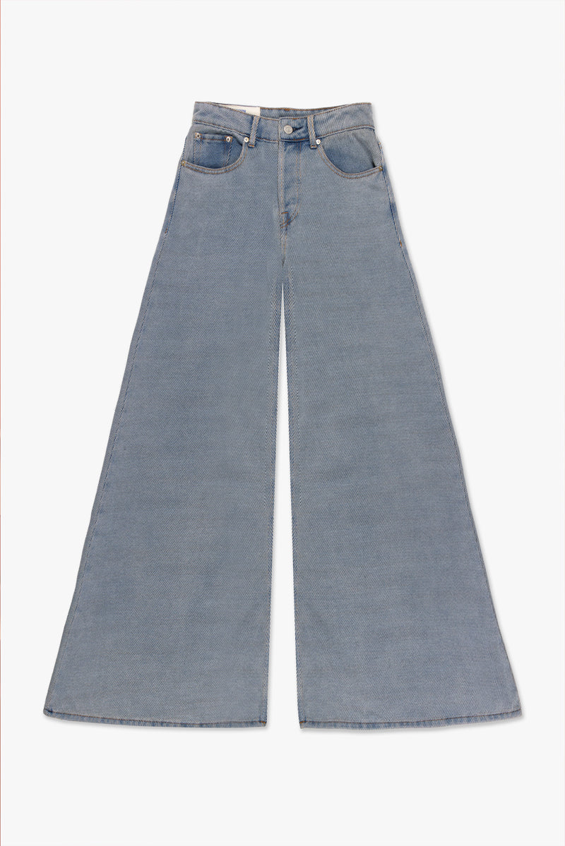 CALCA FEMININA MAXI WIDE JEANS MÉDIO