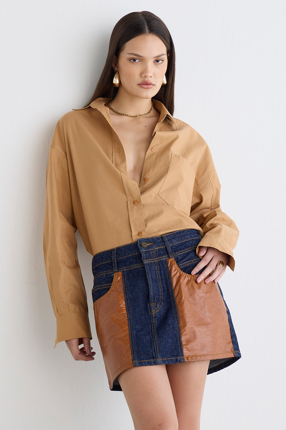 SAIA ZOE FEMININA DETALHES PU JEANS