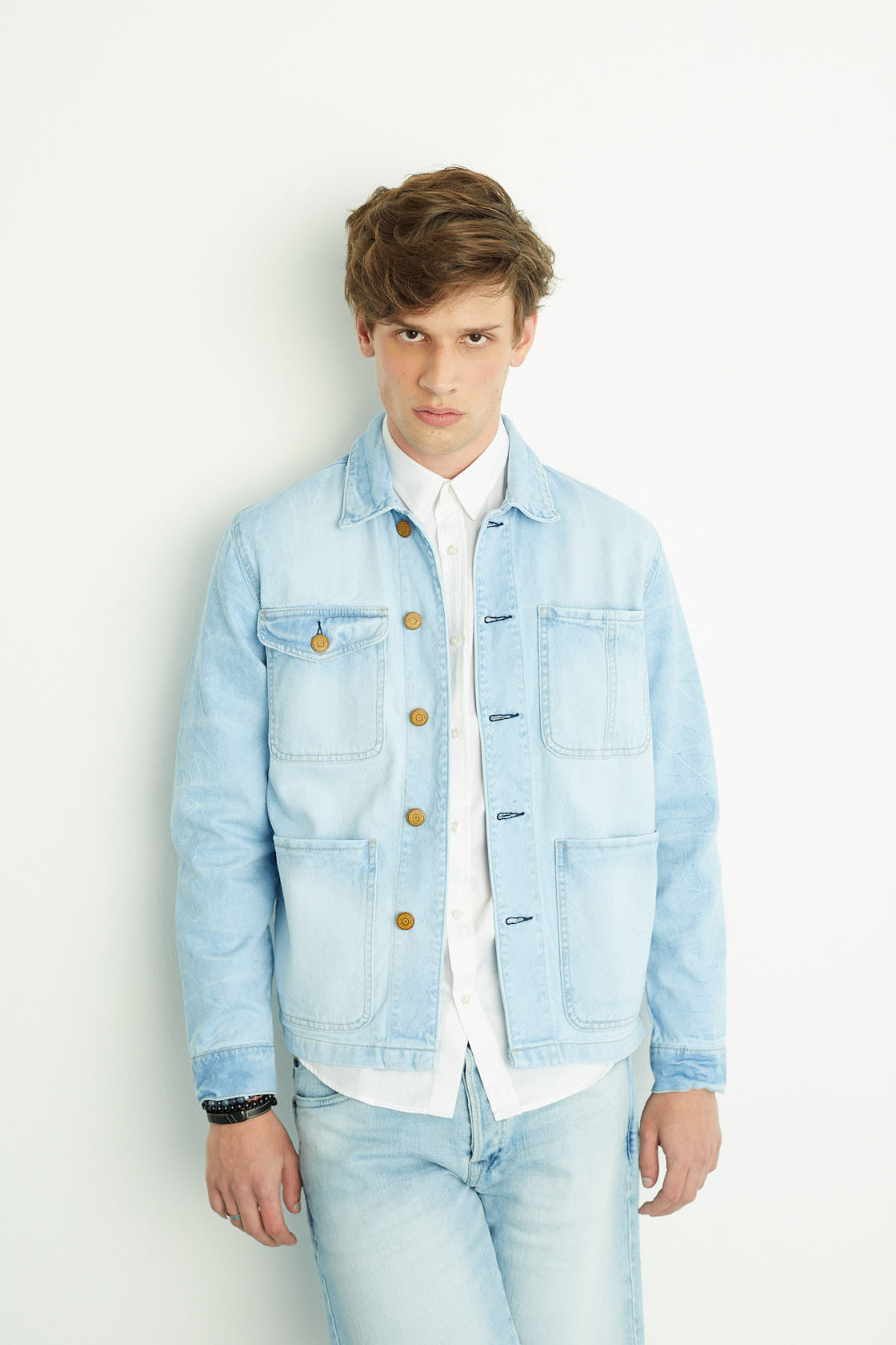 PARKA MASCULINA JEANS CLARO