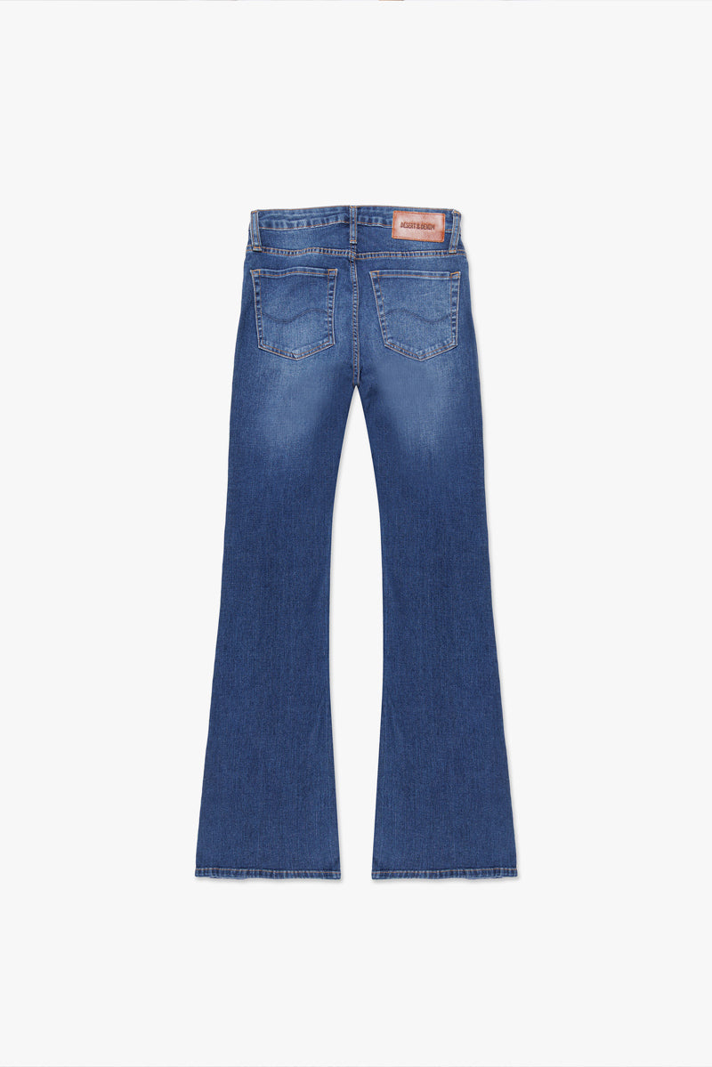 CALÇA LUISA FEMININA BOOTCUT JEANS MÉDIO ESCURO