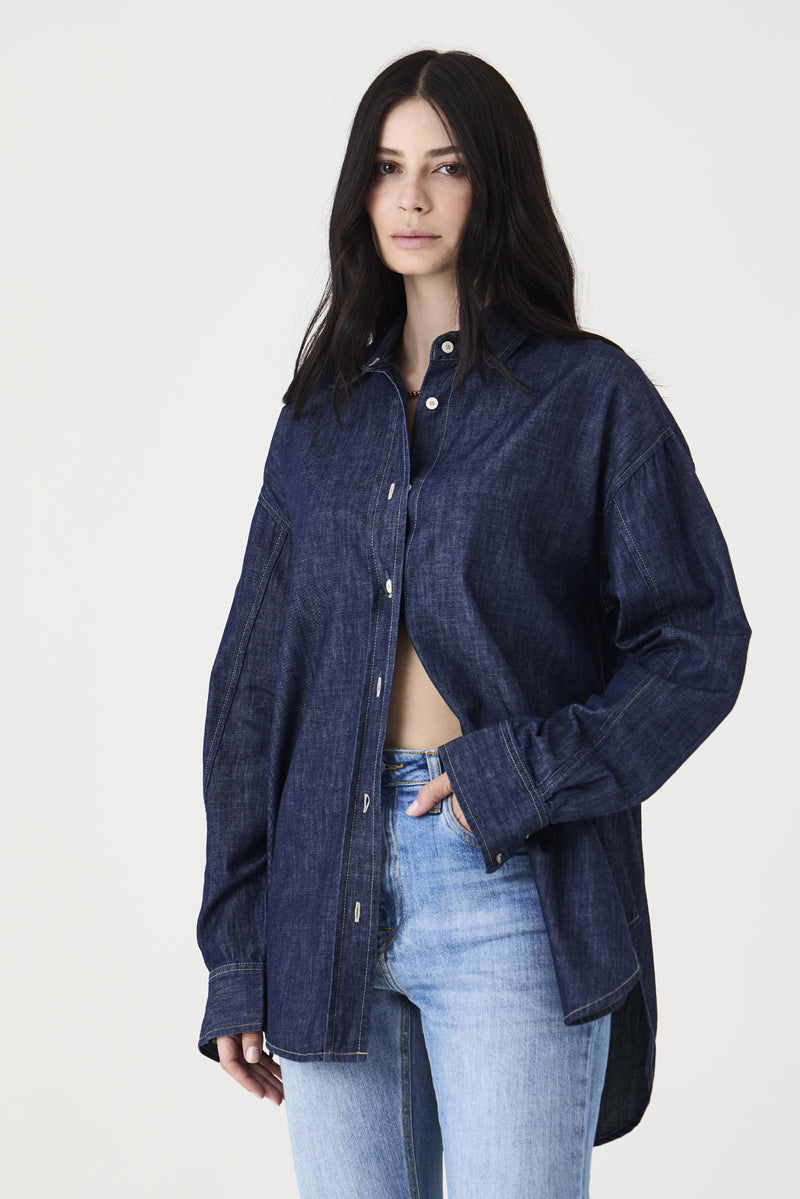 CAMISA JAMIE FEMININA JEANS ESCURO