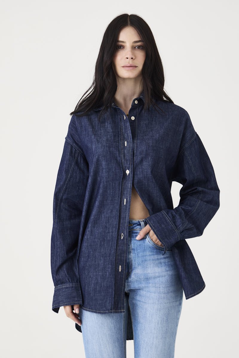 CAMISA JAMIE FEMININA JEANS ESCURO